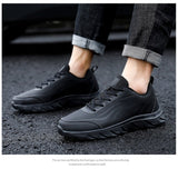 Waterproof Spring Autumn Leather Men's Shoes Thick Plush Warm Casual Sneakers Non-slip Walking Zapatos Hombre Mart Lion   