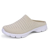 Men's Summer Mesh Casual Shoes Breathable Half-pack Slippers Women Flat Walking Outdoor Luxury Sandals MartLion   