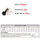 Liyke Black High Heels 16CM Women Shoes Cozy Patent Leather Peep Toe Platform Pmups Escarpins Femmes Talons Mart Lion   