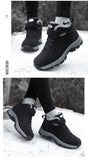 Winter Men's Boots Plush Leather Waterproof Sneakers Climbing Shoes Unisex Women Outdoor Non-slip Warm Hiking MartLion   