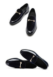 Men's Casual Shoes Patent Leather Light Driving Loafers Trendy Party Wedding Flats Mart Lion   