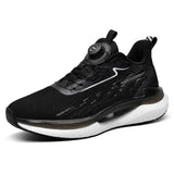 Carbon Plate Running Shoes Men's Mesh Breathable Cuhioning Sports Walking Jogging Trendy Designer Sneakers Footwear Mart Lion CL21015 Gray black 6.5 
