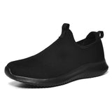 Men's Sneakers Breathable Mesh Shoes Casual Shoes Lightweight Lace-Up Running Walking Sneakers MartLion All Black 36 