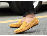 Suede Leather Men's Loafers Luxury Casual Shoes Boots Handmade Slipon Driving  Moccasins Zapatos Mart Lion   