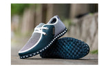 Men's Leather Shoes Casual Loafers Breathable Light Weight White Sneakers Driving Footwear Round Toe Mart Lion   