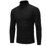 Spring Autumn Winter Men's Bottom Shirt High Elasticity Casual Slim Fit Basic Long Sleeve Sports Turtleneck Tops MartLion black S 