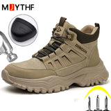 Safety Shoes Men's Work Boots Steel Toe Anti Scald Welding Anti Smashing Anti Piercing Work Sneakers MartLion   