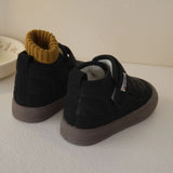 Spring Winter Baby Diamond Checkered Bread Shoes Boys Warm Velvets Inside Cotton Boots Girls Retro Princess Short MartLion   