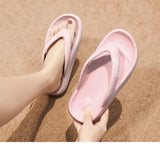 Women Slippers Summer Men's Summer Flip Flops Beach Sandals Anti-slip Casual Flat Shoes Clogs Couple Mart Lion   