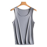 Men's Tops Ice Silk Vest Outer Wear Quick-Drying Mesh Hole Breathable Sleeveless T-Shirts Summer Cool Vest Beach Travel Tanks MartLion Narrow Shoulder-GY XXL 