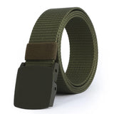 men's belt Nylon belt Cotton Material Plastic Automatic Buckle Sports belt MartLion 4 120cm 
