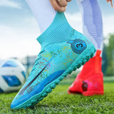 Men's Soccer Shoes High Ankle Soccer Boots Chuteira Futsal Outdoor Anti-slip Grass Training Soccer Sneakers Football MartLion   