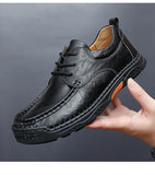 Golden Sapling Classics Men's Casual Shoes Retro Leather Flats Party for Leisure Flat Moccasins MartLion   