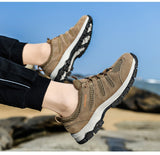 Men's Hiking Boots Classic Outdoor Shoes Trekking Sneakers Wear Resistant Mountain Climbing Mart Lion   