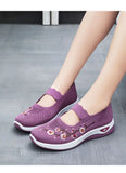 Summer Women's Shallow Flats Loafers Breathable Mary Jeans Flower Sneakers Platform Running Cotton Slip On Shoes MartLion   