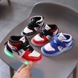 Spiderman LED Light Kids Shoes Boys and Girls Light Kids Light Kids Sports Mesh Sports Boys and Girls LED Light MartLion   