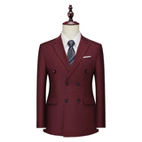 Handsome 100 Peacock Tail  Men's Suit Coat Casual Polyester  Four Seasons  Blazers Smart Casual MartLion Wine red M (EUR XXS) 