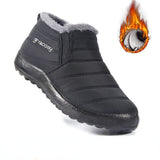 Cotton-Padded Shoes Winter Fleece-Lined Thickened Couple Snow Boots Warm Cotton Boots Mart Lion T-001 Black 37 