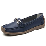 summer Women Flats Genuine Leather Moccasins Woman Casual Shoes  Loafers Female MartLion 41 Dark Blue0 