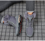 Winter Men's Snow Boots Super Warm Hiking Waterproof Leather High Top Outdoor Sneakers MartLion   