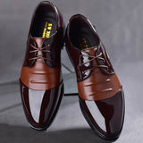 Retro Classic Dress Shoes Black Leather Oxfords Casual Men's Wedding Party Office Formal Work Mart Lion   