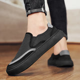 Men's Loafers Summer Casual Shoes Flat Canvas Sneakers Breathable Men’s Slip On Vulcanized MartLion   