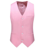 Royal Blue Vest Waistcoat Men's Slim Fit V Neck Dress Vests Formal Business Wedding Tuxedo Chaleco Hombre 6xl MartLion Pink M 40kg-45kg 