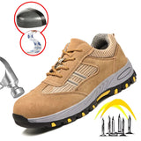 Mens Safety Boots Lightweight Anti-Smash Anti Piercing Steel Toe Work Shoes Summer Construction Site Indestructible Sneakers MartLion