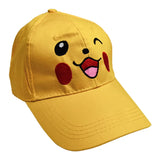 Baseball Cap Peaked Cap Anime Figure Pikachu with Ears Cotton Universal Adjustable Cosplay Hat Birthday Gifts MartLion 15 Kids Size 