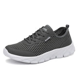Breathable Men's Running Shoes Soft Casual Sneaker Lightweight Flexible Anti-slip MartLion Dark grey 45 