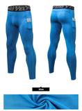 Men's Running Tights Compression Fitness Pants Elastic Running Basketball Sports Workout Tights Gym Running Training Leggings MartLion