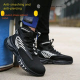winter work shoes anti smashing plastic toe safety anti punctue casual lightweight men's work sneakers MartLion   