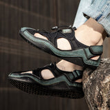 Microfiber Hollow Men's Beach Sandals Summer Outdoor Water Sport Sneakers Octopus Casual Shoes Trekking Hiking Swimming Mart Lion   