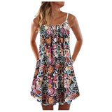 Women's Summer Casual Vest Sleeveless Bohemian Print Loose Tank Large Dress MartLion Multicolor XL 