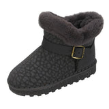 Casual Kids' Shoes Anti-slip Warm Cotton Children's Snow Boots Padded Winter Boys' Shoes Lightweight MartLion GRAY 26 