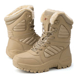 Men's Winter Snow Boots Warm  Shoes Men's Outdoor  Sports Shoes with Fleece Men's Boots MartLion brown 46 