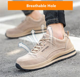 safety autumn shoes breathable work anti stab work sneakers with steel toe indestructible anti smashing MartLion   