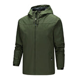 Jacket Men Windproof  Military Windbreaker Hooded Casual Coat Male Clothing Windproof Hiking Outwear MartLion army green L 