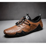 Leather Casual Shoes Men Sneakers Flat  Men  Shoes  Footwear MartLion   