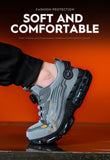 Rotating Button Men's Protection Shoes Safety Shoes Puncture-Proof Work Steel Toe Work Sneakers MartLion   