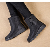 Waterproof Boots Women Casual Winter Warm Plush Soft Platform Snow Slip on Cotton Padded Shoes MartLion   