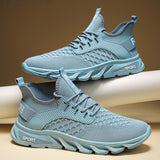 Men's Casual Shoes Lace up Lightweight Breathable Walking Sneakers Tenis Feminino Zapato Mart Lion Blue 39 