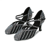 High-grade Latin Dance Shoes for Women Diamond Summer Jazz Modern Indoor Soft Bottom High Heels Girl Sandals MartLion   