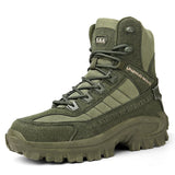 Winter Footwear Military Tactical Men's Boots Special Force Leather Desert Combat Ankle Army Men's Shoes MartLion Green 39 