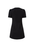 Elegant Slim Black Birthday Dress Bow Patchwork Half High Collar One-Piece Frocks Sweet Streetwear Spring Summer Gothic MartLion   