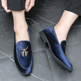 Embroidery Men's Loafers Gatherings Dress Shoes Formal Footwear Mart Lion   
