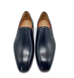 Black  Leather Shoes Men Dress Shoes  Slip On Loafers Men's Party Wedding Shoes Office Shoes Men MartLion   