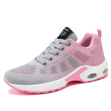 Women Running Shoes Breathable Casual Outdoor Light Weight Sports Casual Walking Sneakers MartLion gray pink3 37 