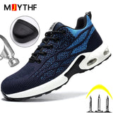Air Cushion Work Sneakers For Men's Women Protective Shoes Anti-smash Anti-puncture Safety Indestructible Boots MartLion   
