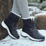 Women's Winter Boots Thick Sole Sloping Heel Ankle Outdoor Light Plush Warm Cotton Shoes MartLion   